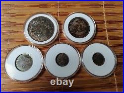 5 pcs china Qing Dy Xuan Tong year dragon Coins set, 100% Silver Coins