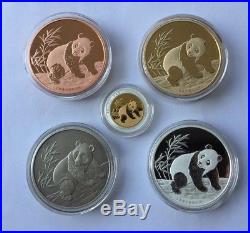 5pc Set 2017 5Th Panda Coin Collection Expo Coin Medal 88sets Only
