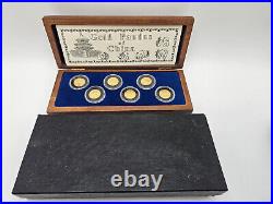 (6) 1986-1990 1/10 oz. 999 Gold China Panda Coin Chinese Set (0.6 oz Gold)
