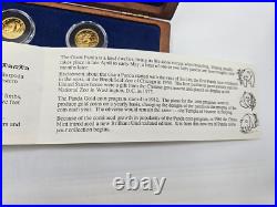 (6) 1986-1990 1/10 oz. 999 Gold China Panda Coin Chinese Set (0.6 oz Gold)