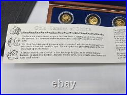 (6) 1986-1990 1/10 oz. 999 Gold China Panda Coin Chinese Set (0.6 oz Gold)