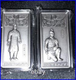 8 pc Silver 80 Gram Terracotta Warriors Set NGC Gem Unc 2022 China 888 Minted