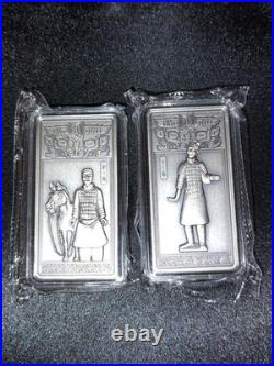 8 pc Silver 80 Gram Terracotta Warriors Set NGC Gem Unc 2022 China 888 Minted