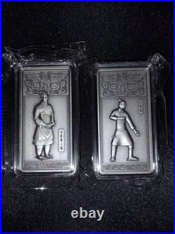 8 pc Silver 80 Gram Terracotta Warriors Set NGC Gem Unc 2022 China 888 Minted