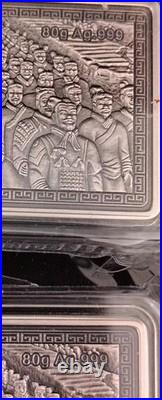 8 pc Silver 80 Gram Terracotta Warriors Set NGC Gem Unc 2022 China 888 Minted