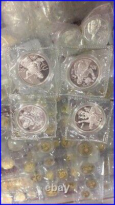 8pc china 1995- 97 yellow river silver coin set
