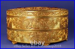 9.2 Old Chinese Dynasty Copper 24K Gilt Inlaid Gem Money Coin Set