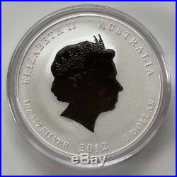 9 Pcs 2012 Australia Lunar Year of the Dragon 1oz Silver Colour Coins Set