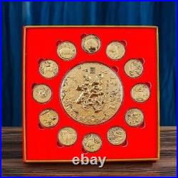 999 Yellow Gold Chinese Zodiac Coins Set HOYON Luxury Collection, Certified Je