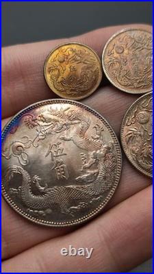 A Set 1911 China Qing Dynasty XuanTong 3Year Dragon Silver Dollar Coin