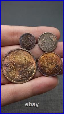 A Set 1914 Republic China 3Year Yuan Shih Kai Portrait Silver Dollar Coin