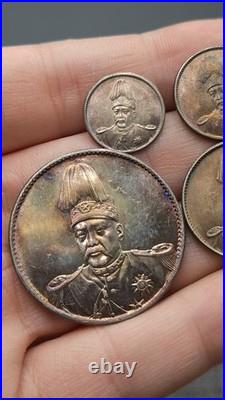 A Set 1914 Republic China Yuan Shih Kai Portrait Commemorative Silver Coin