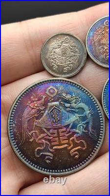 A Set 1926 Republic China 15Year Dragon and phoenix Silver Dollar Coin