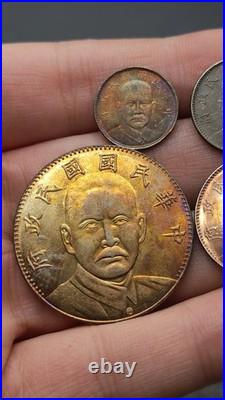 A Set 1927 Republic China 16Years Sun Yat-sen Portrait Silver Dollar Coin