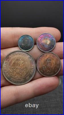A Set 1927 Republic China Sun Yat-sen Portrait Commemorative Silver Coin