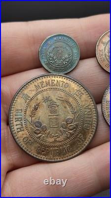 A Set 1928 Republic China Sun Yat-sen Portrait Silver Dollar Coin