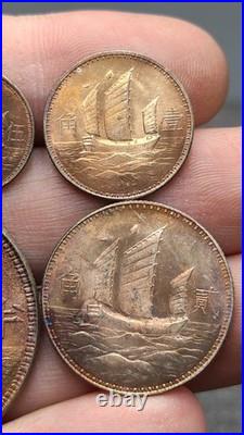 A Set 1929 Republic China 18Years Sun Yat-sen Portrait Silver Dollar Coin