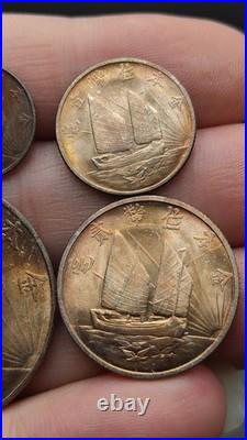 A Set 1932 Republic China 21Years Sun Yat-sen Portrait Silver Dollar Coin