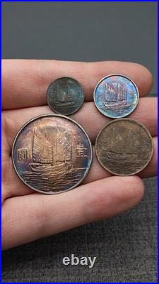 A Set 1936 Republic China 25Years Sun Yat-sen Portrait Silver Dollar Coin