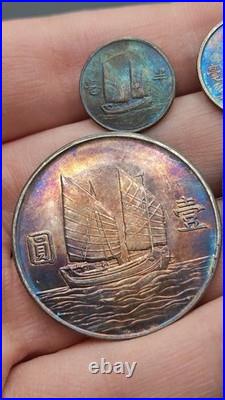 A Set 1936 Republic China 25Years Sun Yat-sen Portrait Silver Dollar Coin