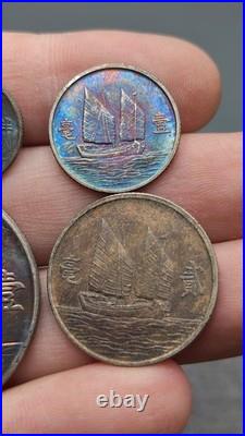 A Set 1936 Republic China 25Years Sun Yat-sen Portrait Silver Dollar Coin