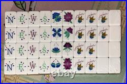 American Mahjong Set 160 Engraved Tiles. Game Mat. Storage Tote. Scoring Coins