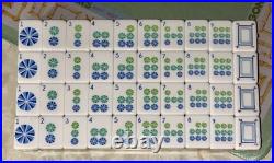 American Mahjong Set 160 Engraved Tiles. Game Mat. Storage Tote. Scoring Coins