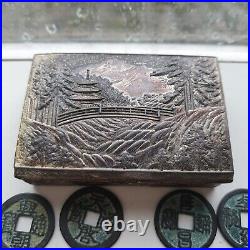 Ancient Chinese 28 Cash Coin Set-trinket Box