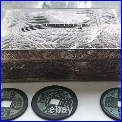 Ancient Chinese 28 Cash Coin Set-trinket Box