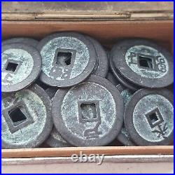 Ancient Chinese 28 Cash Coin Set-trinket Box