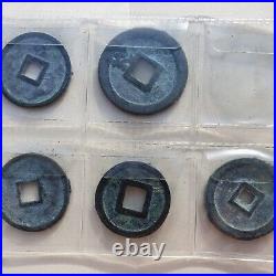 Ancient Chinese 5 Cash Coin Set