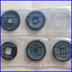 Ancient Chinese 5 Cash Coin Set