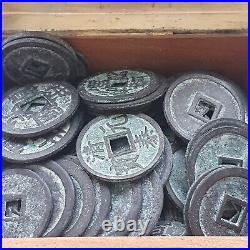 Ancient Chinese 62 Cash Coin Set- Trinket Box