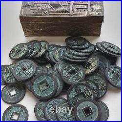 Ancient Chinese 62 Cash Coin Set- Trinket Box