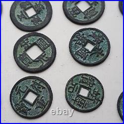 Ancient Chinese 62 Cash Coin Set- Trinket Box