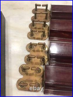 Antique BAKELITE MAHJONG Set-144 Tiles-4 BURGUNDY RACKS-98 Swirl Coins-Book WOW