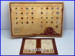 Around the World Coin Collection Album COA 100+ World Coins Rare Set