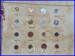 Around the World Coin Collection Album COA 100+ World Coins Rare Set