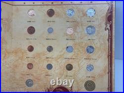 Around the World Coin Collection Album COA 100+ World Coins Rare Set