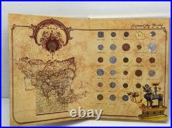 Around the World Coin Collection Album COA 100+ World Coins Rare Set