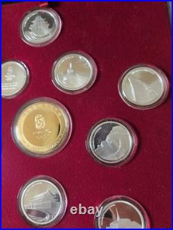 Beijing 2008 Olympic Gold and Silver Coin Set WITH Stamp Book