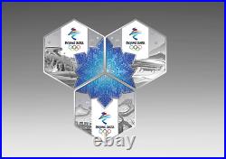 Beijing 2022 Winter Olympic Official 60g 999 Sterling Silver Emblem Coins Set