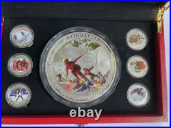 Beijing 2022 Winter Olympic Silver Commemorative Banknote Emblem Coins Set