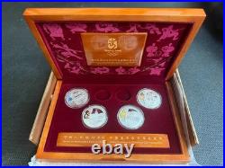 Beijing Olympics Series II 2008 Gold and Silver 6 piece Coin Set with COAs