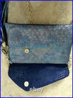 Biba Roxy Blue Bag, Coin Purse And Phone Case Set NWT £250
