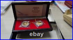 CHINA. 1991 2-Piece Bimetallic Proof Set, Panda Series 25y & Medal-Gold & Silver
