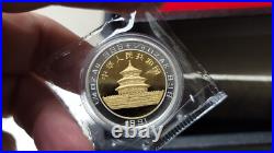 CHINA. 1991 2-Piece Bimetallic Proof Set, Panda Series 25y & Medal-Gold & Silver
