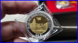CHINA. 1991 2-Piece Bimetallic Proof Set, Panda Series 25y & Medal-Gold & Silver