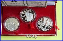 CHINA 1999 10 Yuan 50th Anniversary of China Silver Proof 3 coin set