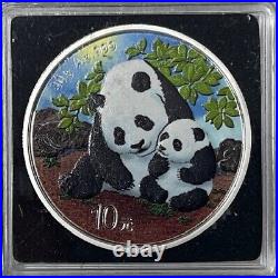 CHINA (2) 10 Yuan 2024 Silver Colorized Panda Day & Night Coin Set OGP/COA